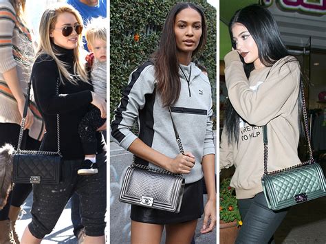 pictures of celebrities with a chanel boy bag|chanel bags for boys.